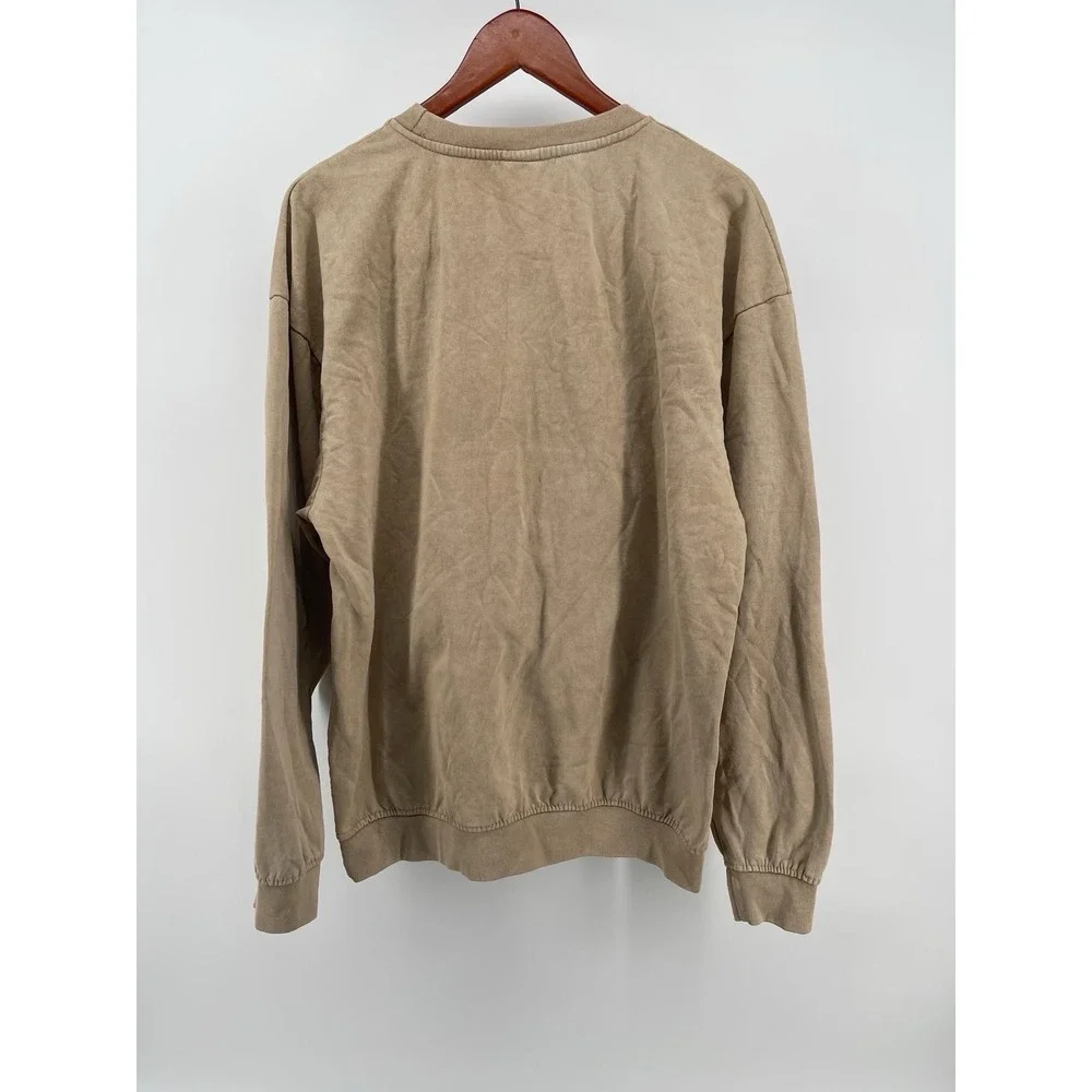 Vintage Frog and Toad Sweatshirt Men L‎ Beige Graphic 1972 Cartoon Crewneck